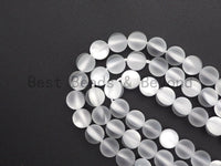 NEW COLOR Silver Gray Spectrolite Quartz, Silver Clear Crystal Round 6mm/8mm/10mm/12mm beads, Manmade Moonstone, 15.5inch strand, SKU#U519