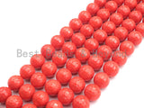 Quality Orange Mother of Pearl beads, 6mm/8mm/10mm/12mm/14mm Pearl Faceted Round, Loose Faceted Pearl Shell Beads, 16inch strand, sku#T118