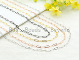 4x11mm Small Size Paper Clip Chain by Yard, Slim Oval Link Chain, Matte Gold/Shiny Gold/ Gunmetal / Silver/ Rose Gold  Chain,sku#E503
