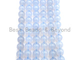High Quality Blue Chalcedony Round Smooth 8mm/10mm, Blue Chalcedony Beads, Sku#U574
