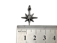 North Star Shaped Pendant/Charm, North Star Cubic Zirconia Pendant Charm,18x20mm,sku#Z577