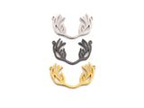 Antler Shape Pendant/Charm, Anteler Pendant, Silver/Gold/Black/Rose Gold Tone, 18x27mm,Sku#Z582