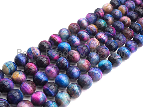 Purple Tiger Eye Beads, Wholesale Gemstone Beads Natural Purple