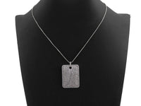 Antique Finish CZ Micro Pave Rectangle Pendant,Silver Tone, Clear Cz Big Pave Rectangle Charm Pendant,30x40mm,sku#F995