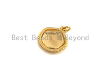 Sea Shell Shaped Pendant/Charm, Gold Scallop Shell Pendant, Beach Jewelry, Shell Jewelry, 15mm,sku#Z696