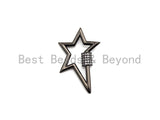 Clear Cz Micro pave Star Clasp, CZ Pave Clasp, Gold/Silver/Rose Gold/Gunmetal Carabiner Clasp, 21x32mm, sku#H187 BestbeadsbeyondUS