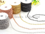 High Quality Oval Gunmetal/Gold/ Rose Gold Plated Plain Chain, Oval Cable Chain, link size 7x9mm, sku#E502