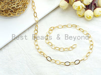 8x12mm Flat Oval Chain, Long Oval Chain, Gold/Silver/Gunmetal/Rose gold Finish, wholesale Chain for Jewelry Making, sku#E504 Bestbeads&Beyond