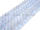 High Quality Blue Chalcedony Round Smooth 8mm/10mm, Blue Chalcedony Beads, Sku#U574