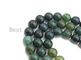 Natural Moss Agate, Round Smooth 6mm/8mm/10mm/12mm, Green Gemstone beads,15.5" Full Strand, sku#U635 Bestbeads&Beyond