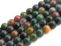 Natural Indian Agate, Round Smooth 6mm/8mm/10mm/12mm, 15.5" Full Strand, sku#U636 BestbeadsbeyondUS