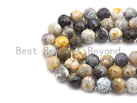 Speical Cut Natural Black Opal Beads, Round  Faceted Beads, 6mm/8mm/10mm/12mm, 15.5" Full Strand, sku#U647