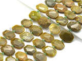 High Quality Natural Yellow Green Opal Rectangle Faceted Beads, Natural Yellow Green Opal beads, 16x22mm, sku#U657