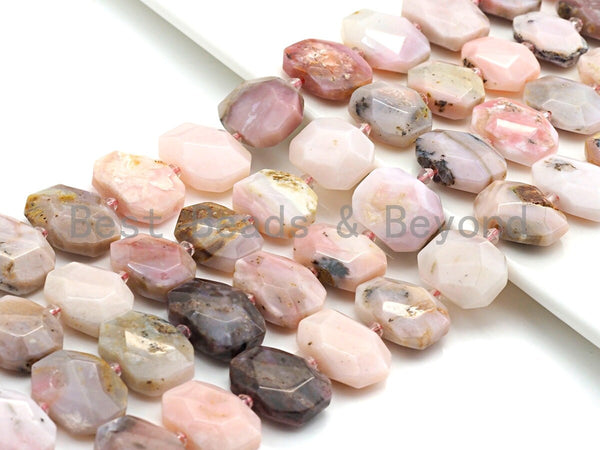 High Quality Natural Pink Opal Flat Rectangluar Faceted Beads, Natural Opal beads, 16x22mm, sku#U662