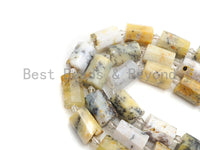 High Quality Natural Dentric Opal Cylinder Facted Beads, Natural Opal beads, 12x18mm, sku#U668