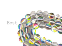 NEW COLOR-Mystic Aura Spectrolite Quartz, Quality Crystal Round beads, 8mm/10mm/12mm Round beads, 15.5inch strand, sku#U598