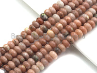 2mm Large Hole Natural Cherry Agate Beads, Rondelle Smooth 6x10mm/5x8mm, 8" Long Strands, sku#U706