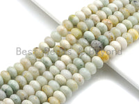 2mm Large Hole Natural Chinese Agate Beads, Rondelle Smooth 6x10mm/5x8mm, 8" Long Strands, sku#U707