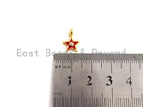 Enamel Colorful Star Charm Pendant,CZ Micro Pave Oil Drop pendant,Enamel pendant,Enamel Jewelry,9x11mm, sku#F1054