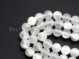 Natural Gypsum Selenite Beads, Round Smooth 6mm/8mm/10mm Selenite, 15.5" Full Strand, sku#U610