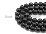 Black Mother of Pearl Beads, 6mm/8mm/10mm/12mm Round Smooth MOP, Shell Beads, Black Beads, 15.5" Full Strand, sku#U618
