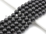 Black Mother of Pearl Beads, 6mm/8mm/10mm/12mm Round Smooth MOP, Shell Beads, Black Beads, 15.5" Full Strand, sku#U618