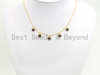 Gold Heart Layering Necklace, Gold Necklace, Layering Necklace, Heart Necklace, Choker Necklace, Dainty Necklace, Christmas Gift, sku#Z711