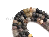 2mm Large Hole Natural Chinese Tourmaline Beads, Rondelle Faceted 6x10mm/5x8mm, 8" Long Strands, sku#U708 Bestbeads&Beyond