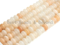2mm Large Hole Natural Pink Aventurine Beads, Rondelle Smooth 5x8mm, 8" Long Strands, sku#U712