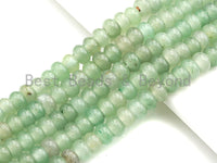 2mm Large Hole Natural Green Aventurine Beads, Rondelle Smooth 5x8mm, 8" Long Strands, sku#U718