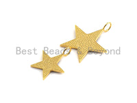 Black White Red Blue Enamel Five Star Pendant with Gold Finish, Enamel Star, Colorful Enamel Star, 15mm/25mm/35mm, sku#FH31