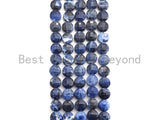 SPECIAL Checkboard Cut Natural Sodalite Coin Button Shape beads, 6mm/8mm Turtle Shell Cut Natural Sodalite Beads, 16" Full strand, Sku#U727