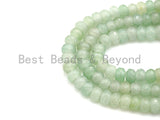 2mm Large Hole Natural Green Aventurine Beads, Rondelle Faceted 6x10mm/5x8mm, 8" Long Strands, sku#U731