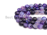 SPECIAL Double Sided Turtle Shell Cut Natural Purple Agate Coin Shape beads, 10mm Checkerboard Cut Agate, 15.5" Full strand, Sku#U765 BestbeadsbeyondUS