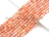 4mm High Quality Natural Golden Strawberry Faceted Cube Beads, Golen Strawberry Beads, 15.5" Full Strand, Sku#U774