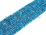 4mm High Quality Natural Apatite Faceted Cube Beads, Cube Blue gemstone beads, 15.5" Full Strand,sku#U777