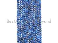 4mm High Quality Checkboard cut Kyanite Coin Shape Beads, Natural Hyanite Beads, 15.5" Full Stand, sku#U790