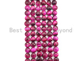 Double Sided Turtle Shell Cut Natural Fuchsia Tiger Eye Coin Shape beads, 6mm/8mm/10mm Tiger Eye Beads, 16" Full strand, Sku#UA19