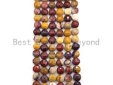 Natural Mookaite Double Sided Turtle Shell Cut Coin Shape beads, 6mm/8mm/10mm Checkerboard Cut Mookaite Beads, 15.5" Full strand, Sku#UA32