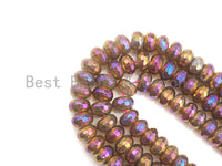 Mystic Plated Rainbow Agate Rondelle Shape Beads, 4x6mm/5x8mm/6x10mm, 15.5" Full Strand, sku# UA39
