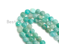 SPECIAL Double Sided Turtle Shell Cut Natural Amazonite Coin beads, 6mm/8mm/10mm Checkerboard Cut Amazonite, 15.5" Full strand, Sku#U810