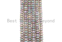 Mystic Plated Rainbow Agate Rondelle Shape Beads, 4x6mm/5x8mm/6x10mm Rondelle Agate Beads, 15.5" Full Strand, sku#UA41