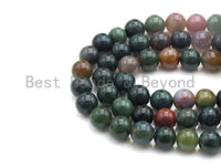 Natural Indian Agate, Round Smooth 6mm/8mm/10mm/12mm, 15.5" Full Strand, sku#U636 BestbeadsbeyondUS