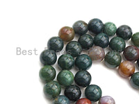 Natural Indian Agate, Round Smooth 6mm/8mm/10mm/12mm, 15.5" Full Strand, sku#U636 BestbeadsbeyondUS