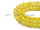 Natural Lemon Jade , Round Smooth 6mm/8mm/10mm/12mm, 15.5" Full Strand, sku#U642 BestbeadsbeyondUS