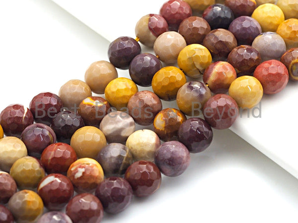 High Quality Natural Mookaite, Round Faceted 6mm/8mm/10mm, Natural Mookaite15.5" Full Strand, sku#U646