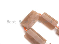 High Quality Natural Peach Moonstone Pillow Shape Beads, Natural Moonstone beads, 13x26mm, sku#U683