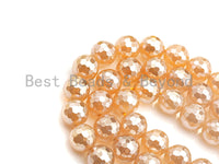 Mystic Faceted Agate Beads,6mm/8mm/10mm/12mm Gold Champaign Color Agate Gemstone Beads, 15.5" Full Strand, Sku#U688