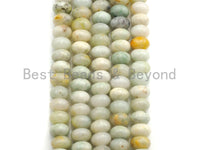 2mm Large Hole Natural Chinese Agate Beads, Rondelle Smooth 6x10mm/5x8mm, 8" Long Strands, sku#U707