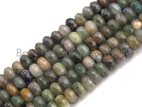 2mm Large Hole Natural Jade Beads, Rondelle Faceted 6x10mm/5x8mm, 8" Long Strands, sku#U710 BestbeadsbeyondUS